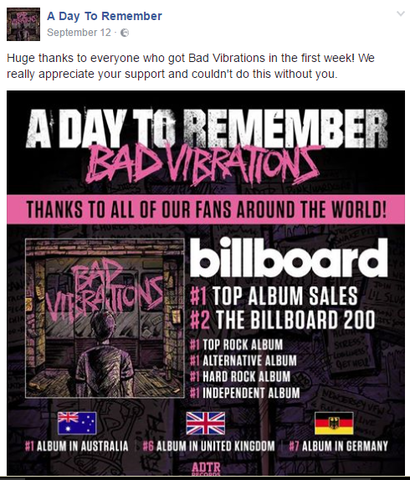 Bad vibrations first week release results.