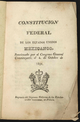 CONSTITUCIÓN FEDERAL DE LOS ESTADOS UNIDOS MEXICANOS