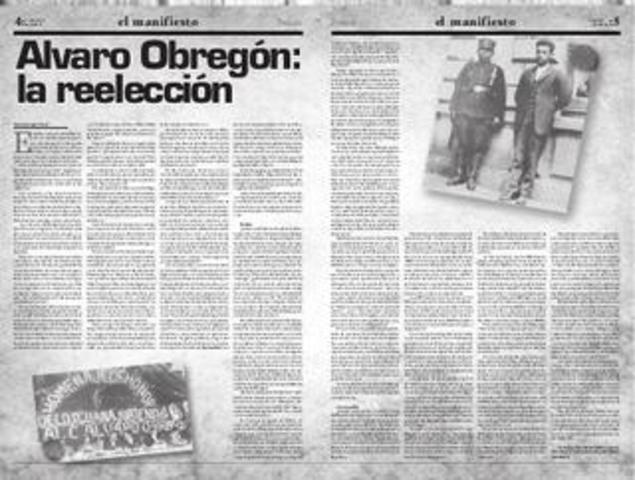 Reelección de Álvaro Obregón