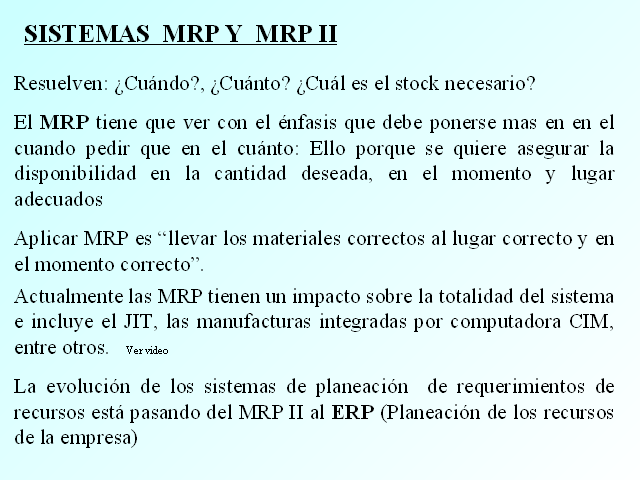 MRP y MRP II