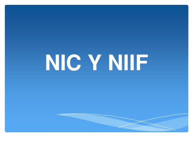 Cambio de NIC a NIIF