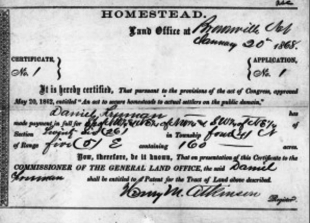 Homestead Act of 1862