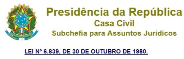 Publicação da Lei nº 6.839/80