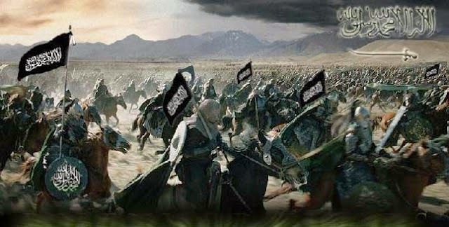 Picture of Battle of Yarmouk; Jerusalem is captured; Umar conquers 36,000 cities and castles, and builds 1,400 mosques
