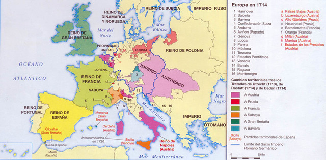 Tratado de Utrecht y Rastatt 26 Nov 1713