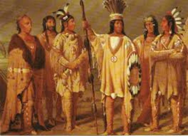 The Huron nation is reduced by half from European diseases (smallpox epidemic, 1639).