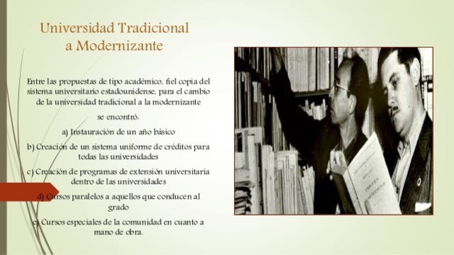 El modelo modernizante