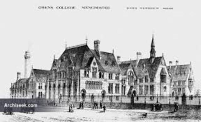 The foundation of  Owens College