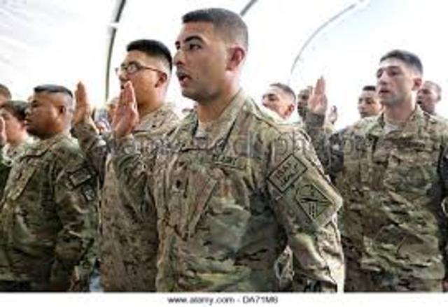 Alfred C. Harrison took an oath of allegiance.