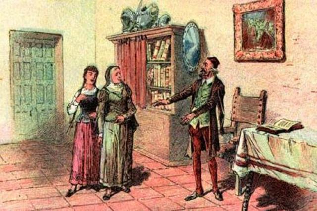 22 Julio 1605 Don Quijote con su sobrina y su ama