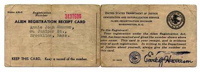 Alien Registration Act Passes
