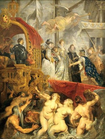 Rubens, Peter Paul. The Arrival of Marie de’ Medici at Marseilles. Oil on canvas, Louvre, Paris, 1622.
