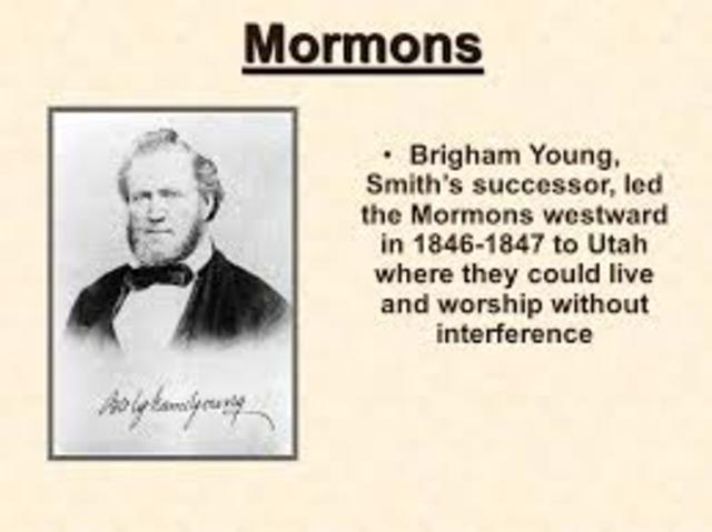 Brigham Young leads 5,000 Mormons to Utah