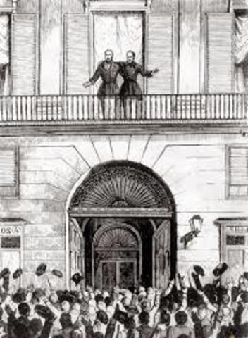 La vicalvarada : manifiesto de Manzanares. Caída del régimen moderado