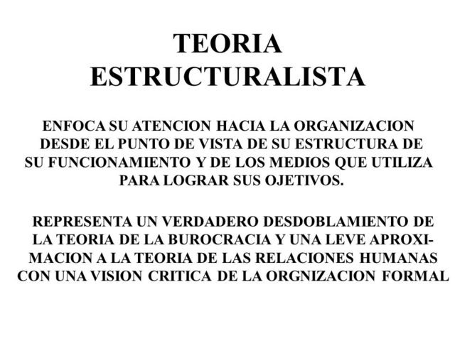 Teoría Estucturalista