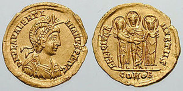 Valentinian III becomes the Roman Emperor