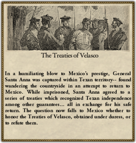Treaties of Velasco Signed