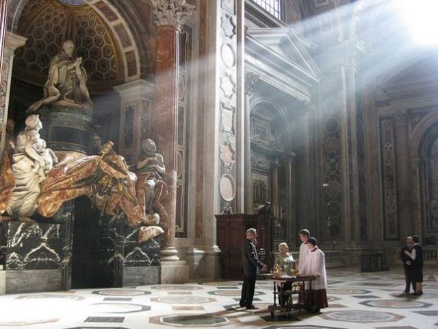 Bernini, Gian Lorenzo. Tomb of Pope Alexander VII. Sculpture, St. Peter's Basilica, Vatican City, 1671.