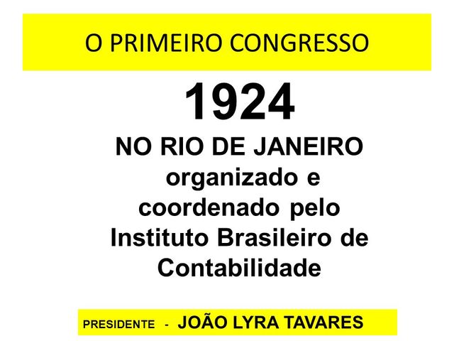 Primeiro Congresso Contabil