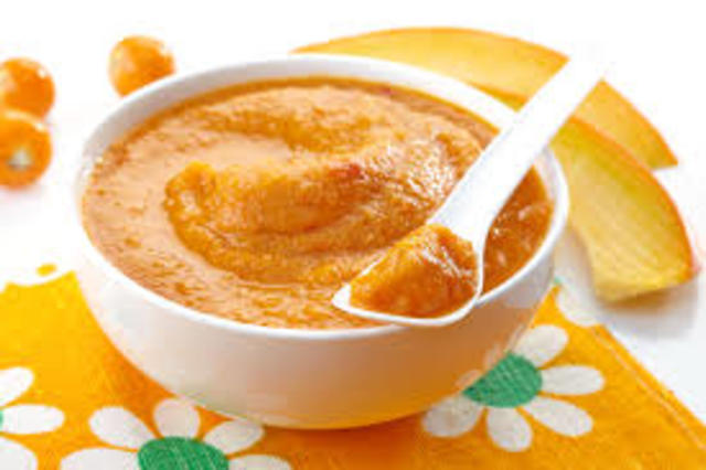 Yo comía comida para bebe.