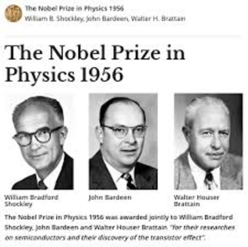 John Bardeen, Walter House Brattain eta William Shockley (Bell laborategia)