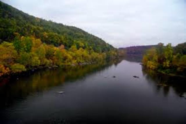Landing on the banks of Virginia's James River