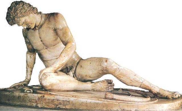 Famous Greek sculpture: Dying Gaul.