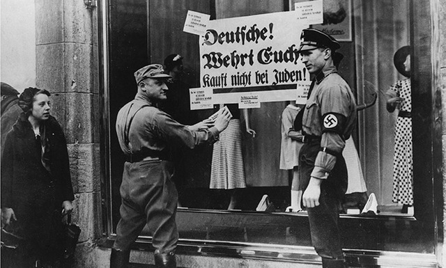 Nazi Government leads boycott of Jewish-owned businesses