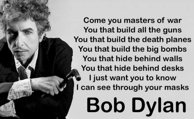 "Masters Of War" by Bob Dylan 1963