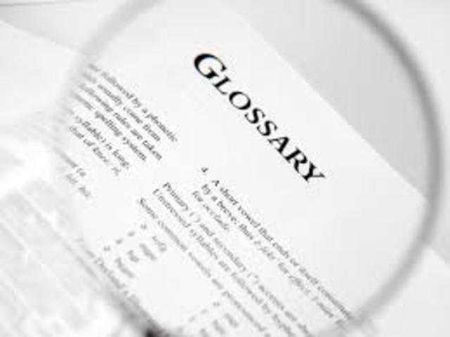 The invention of the Glossary