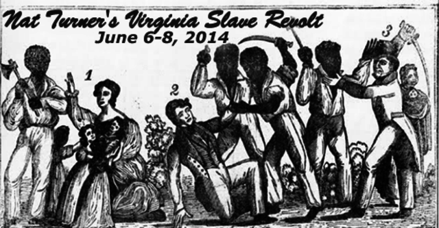 Nat Turner's Slave Revolt (red)