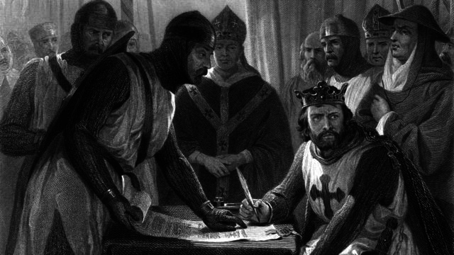 King John signs the Magna Carta