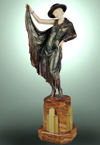 Godard, Armand. Argentinian Dancce. Chryselephantine sculpture, France, c. 1920s.