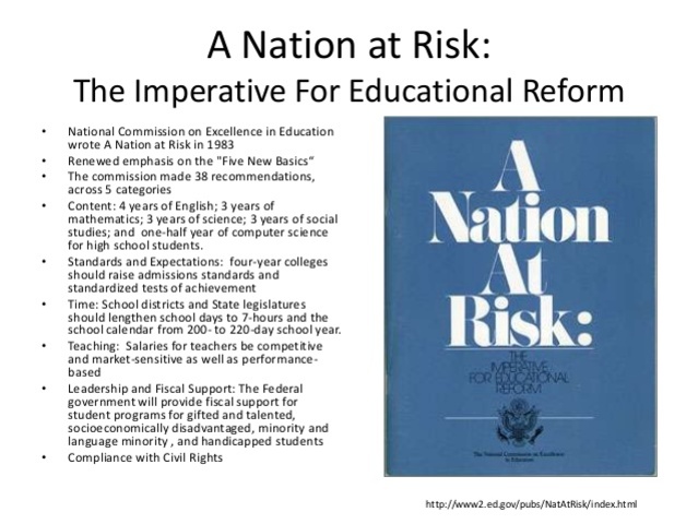 A Nation at Risk: The Imperative for Educational Reform