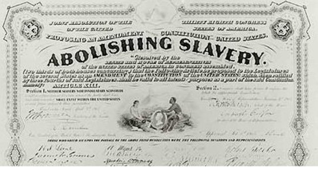 Thirteenth amendment - abolition of slavery