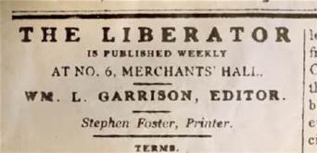 William Garrison Publishes The Liberator