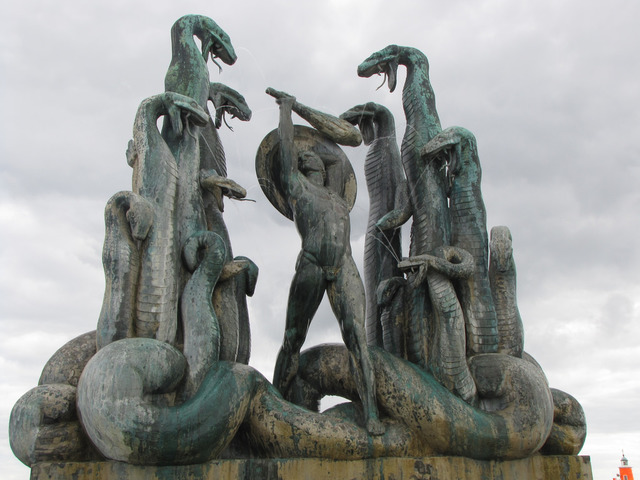 Tegner, Rudolph. Hercules and the Hydra. Sculpture, Helsinger, Denmark, 1918-19.