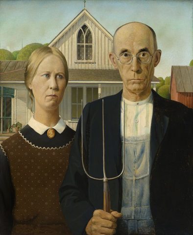 Wood, Grant. American Gothic. The Art Institute of Chicago, 1930.