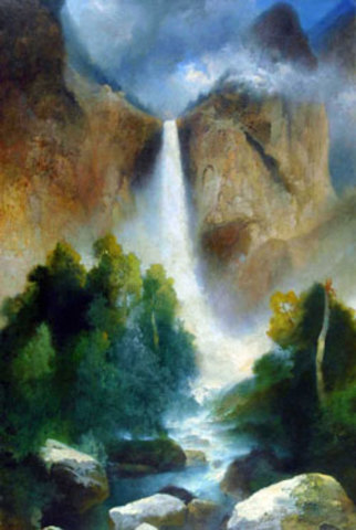 Moran, Thomas. Bridalveil Fall. Oil on canvas, Yosemite Museum collection, 1924.