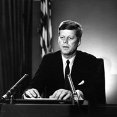 Kennedy gives a speech about civil rights