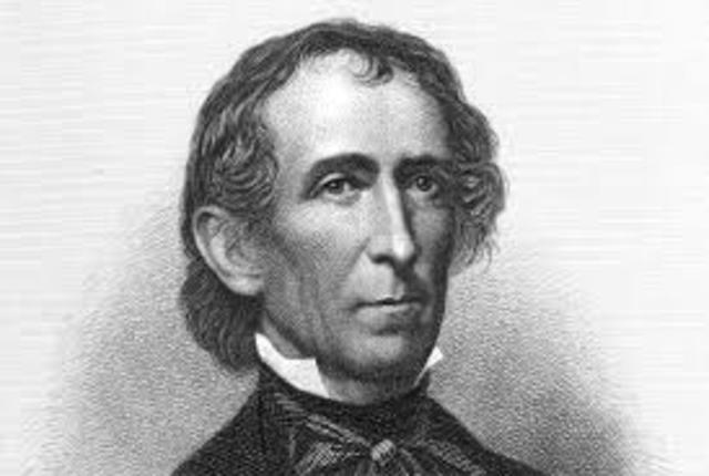 The office is succeeded by vice president, John Tyler