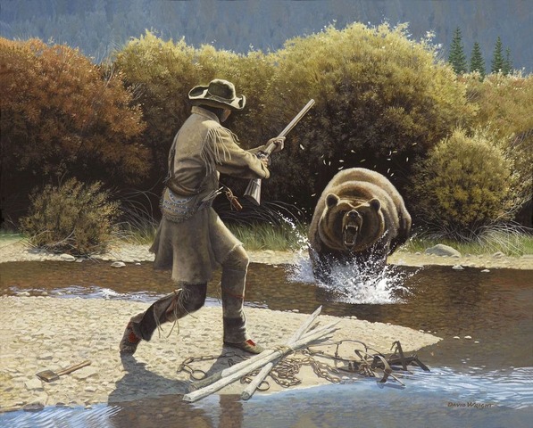 Hugh Glass mauled by a bear