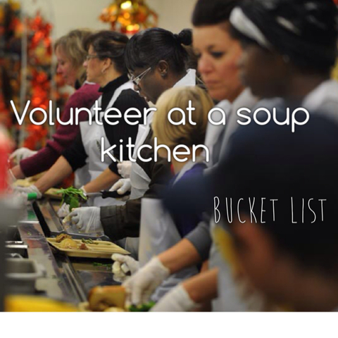 Volunteer at a soup kitchen