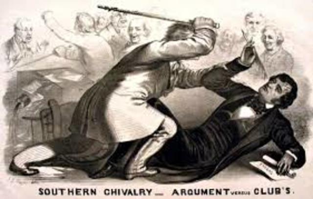 Charles Sumner caned in the Senate