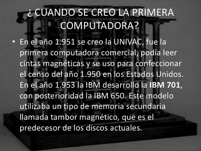 años que se creo el computador