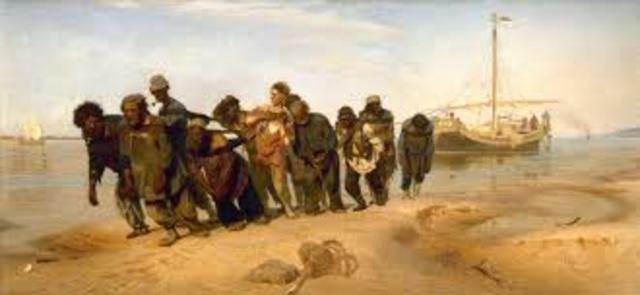 "Barge Haulers on the Volga"  Ilya Repin