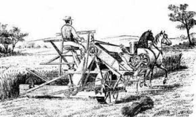 The invention of the first successful mechanical reaper