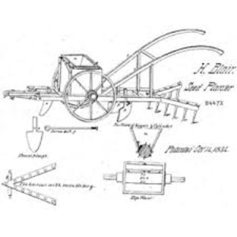 Henry Blair patents a corn planter