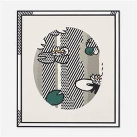 Roy Lichtenstein Water Lilies, Pink Flower