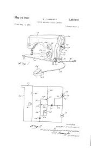 The patent of the sewing machine motor.